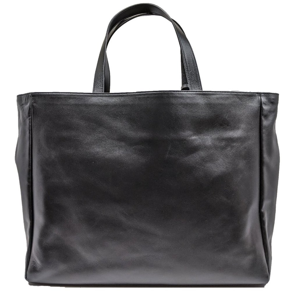 SOLD Saint Laurent Black East West Reversible Tote - Picture 2 of 7